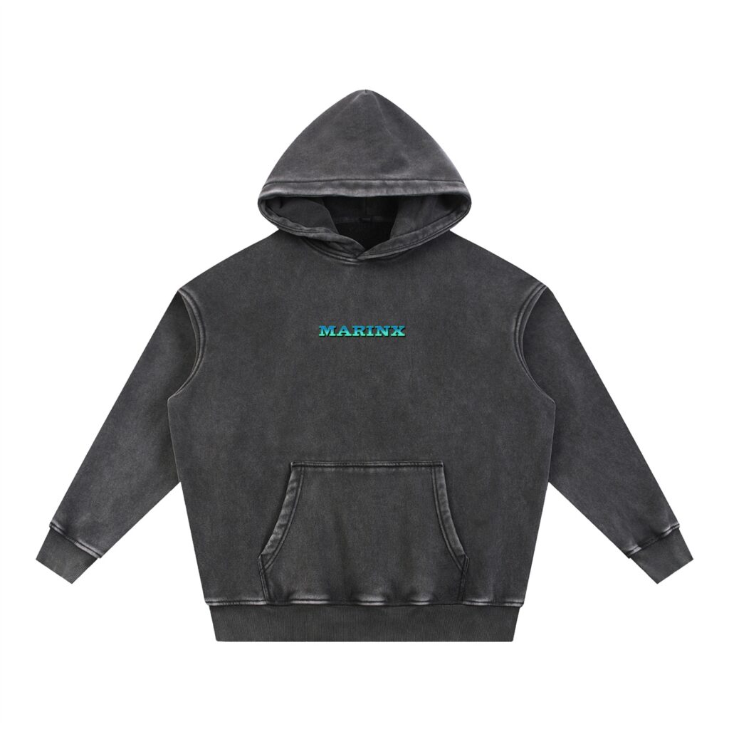 DEEP SEA SECRETS | Marinx Snow Wash Fleece Oversize Hoodie