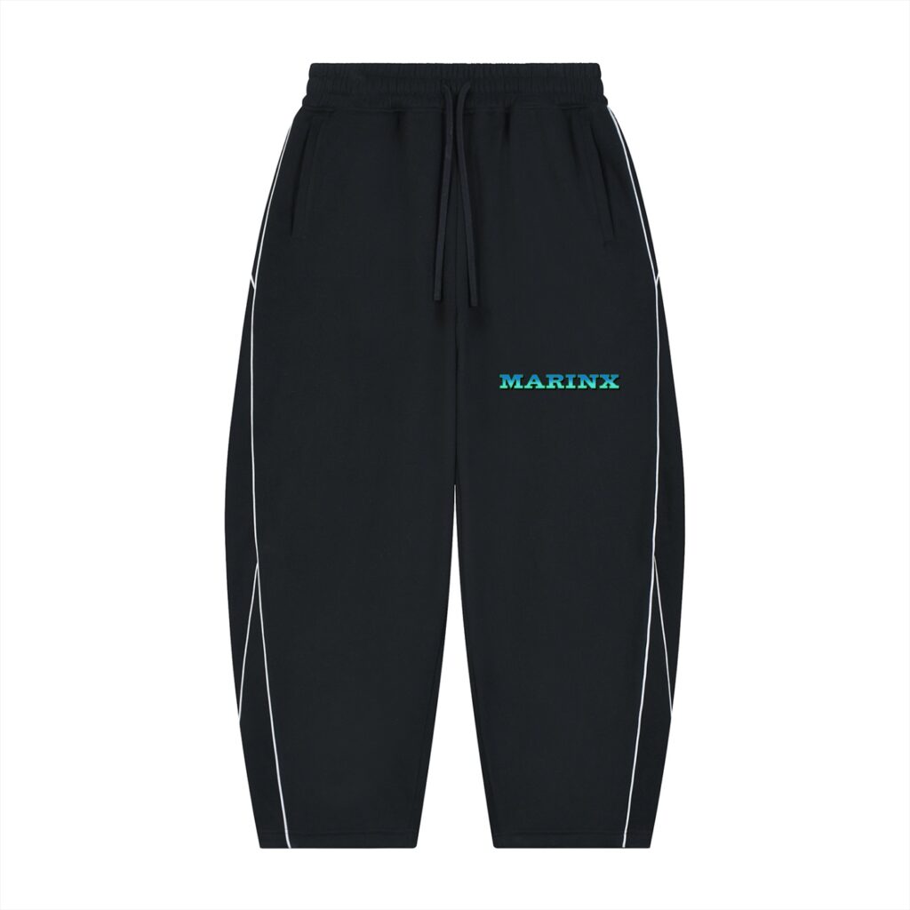 Marinex Unisex Piping Fleece Barrel Leg Sweatpants