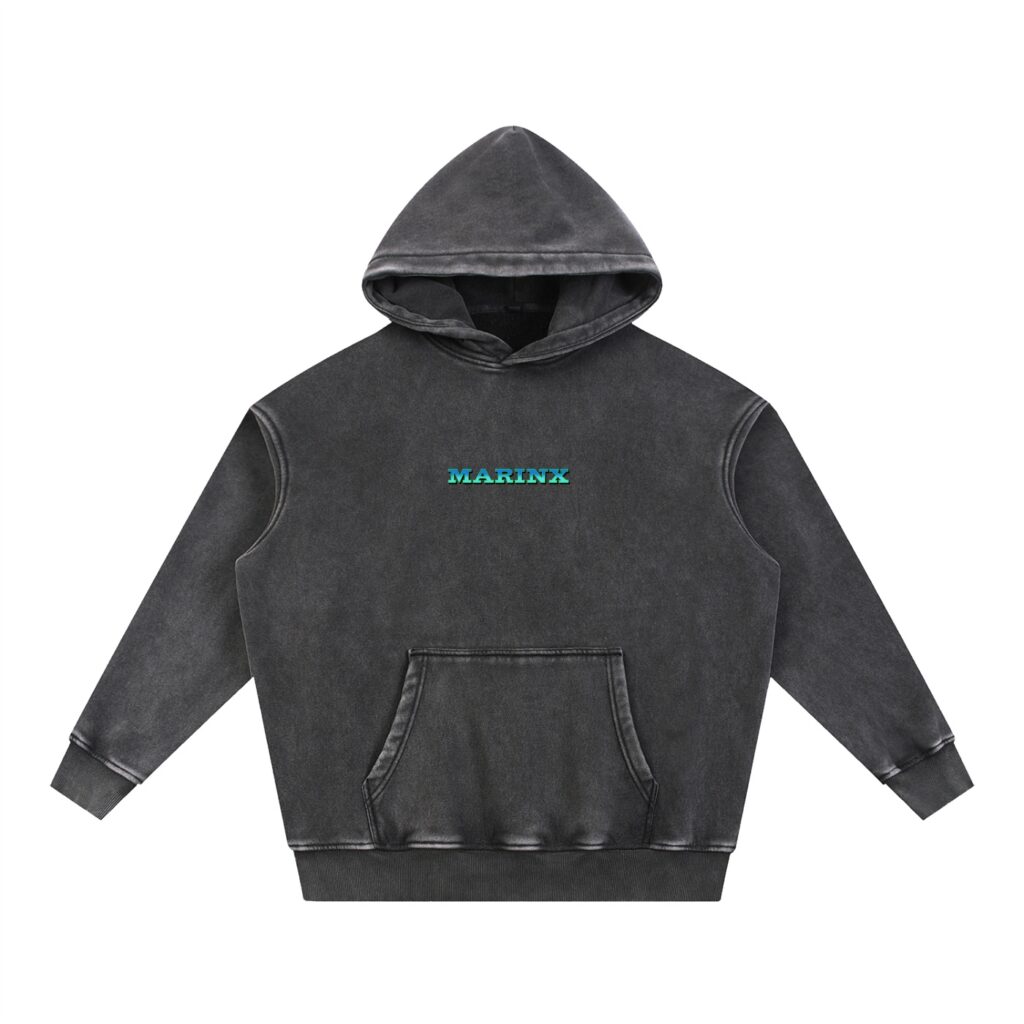 APEX PREDATOR | Marinx Snow Wash Fleece Oversize Hoodie